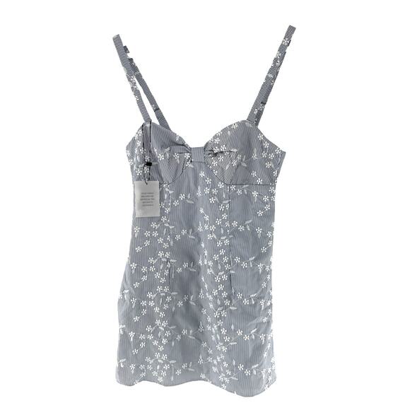 More To Come Women's Grey Stripe Tali Mini Dress Size XS - Picture 4 of 8